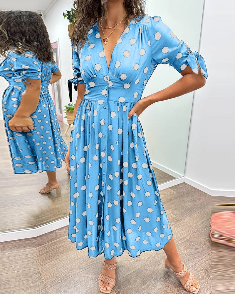 Melanie | Polka Wrap Around Dress