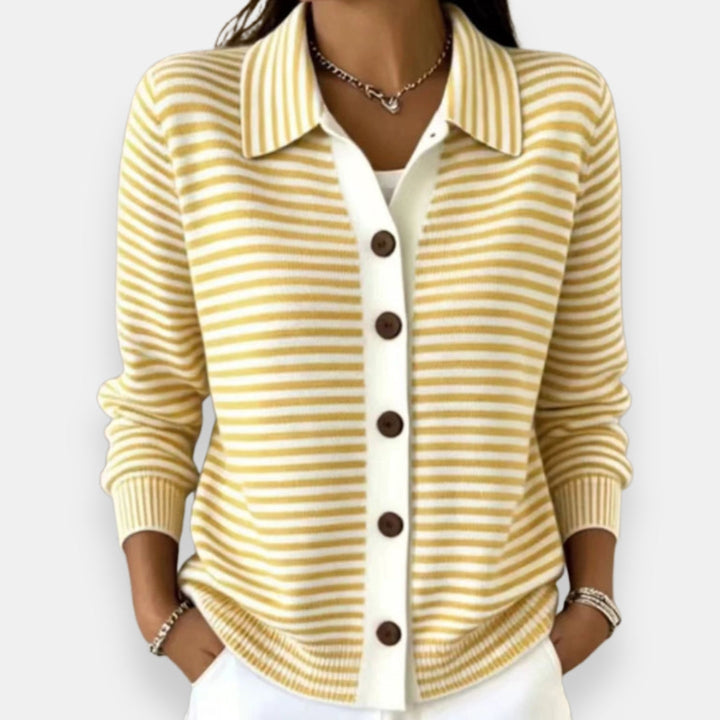 Nola™ | Striped Button Cardigan