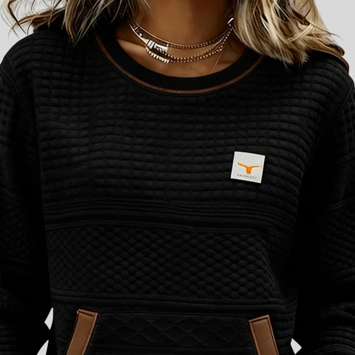 Talinae | Crew Neck Colorblock Sweatshirt