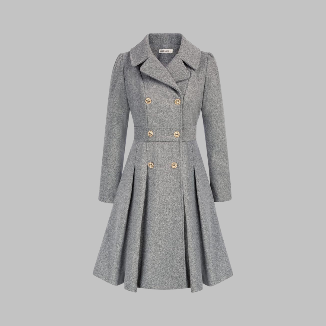 Dami | Classy Double Button Long Sleeve Coat