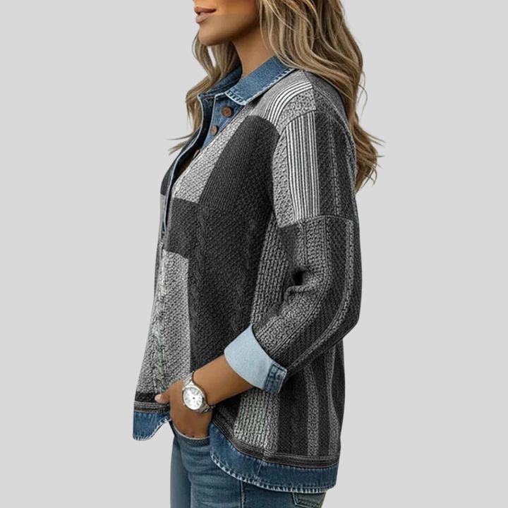 Vavina | Colorblock Print Sweatshirt