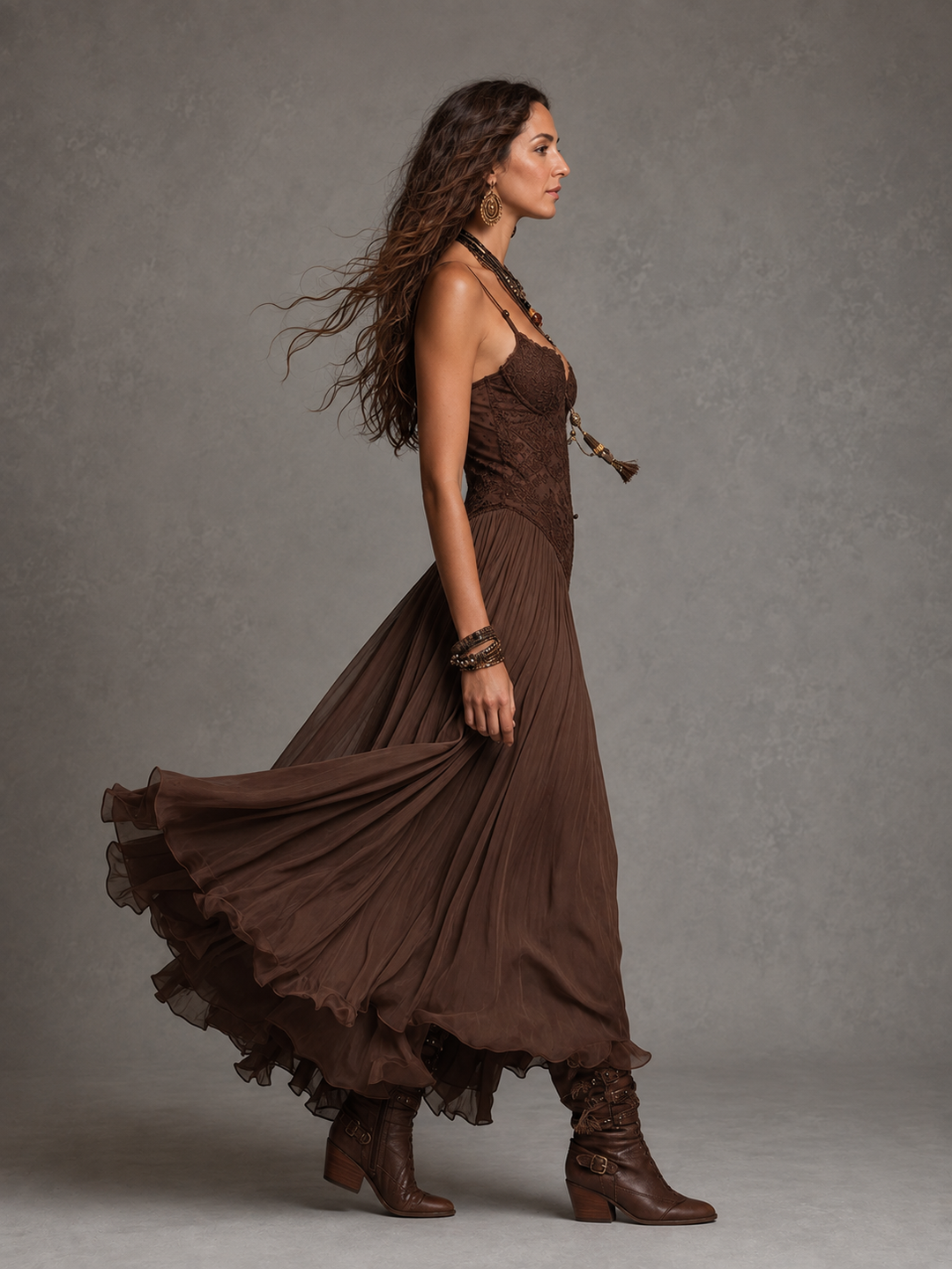 Olivia | Embroidered Corset Maxi