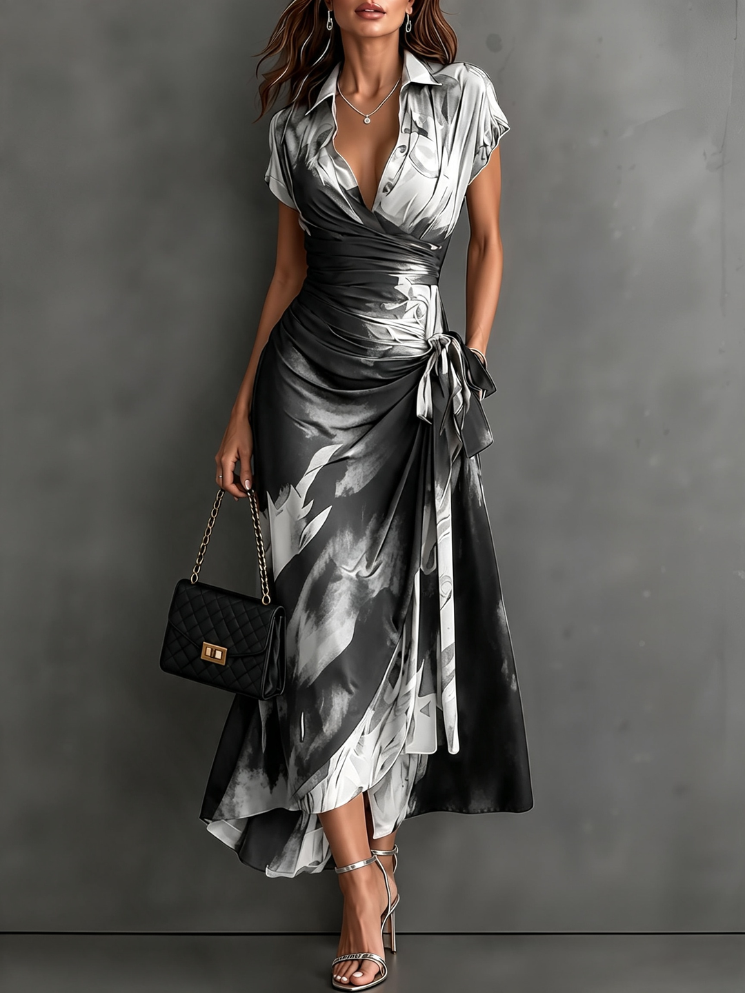 Amelia | Printed Wrap Dress