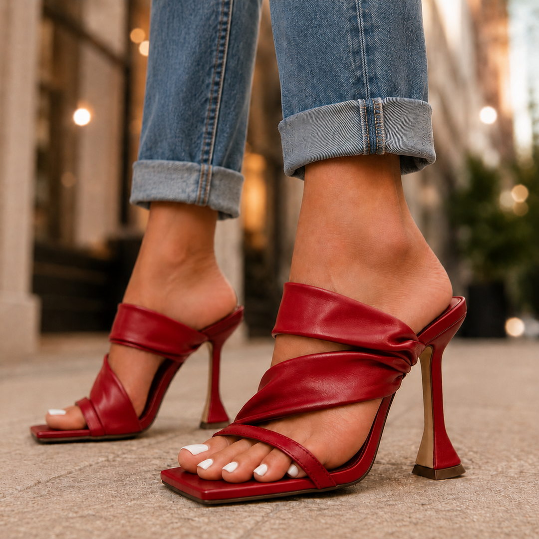 Calista | Twist-Strap Heeled Sandals