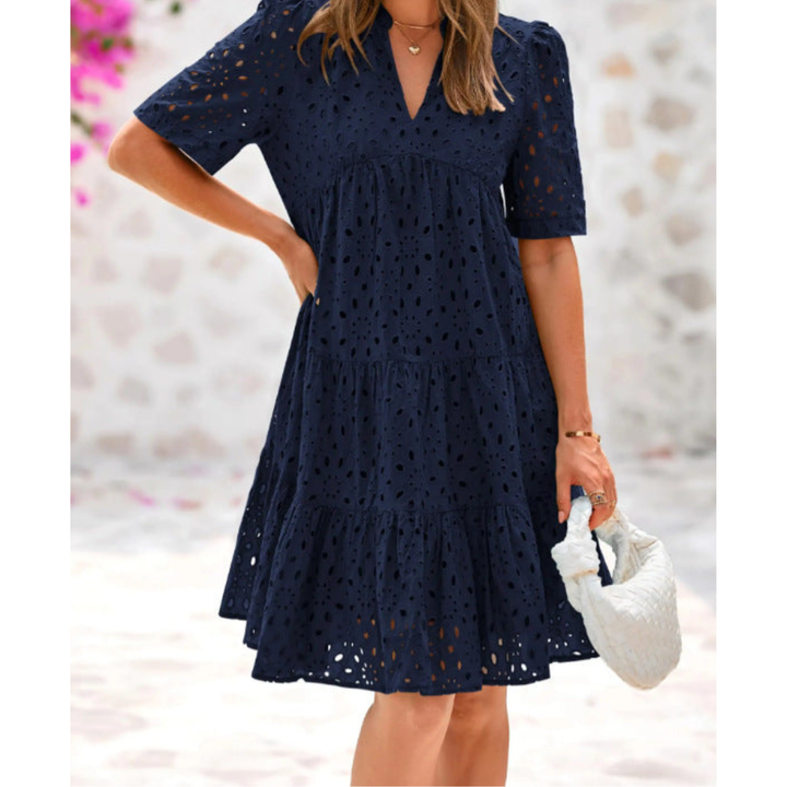 Marilyn | Chic Lace Ruffle Summer Dress