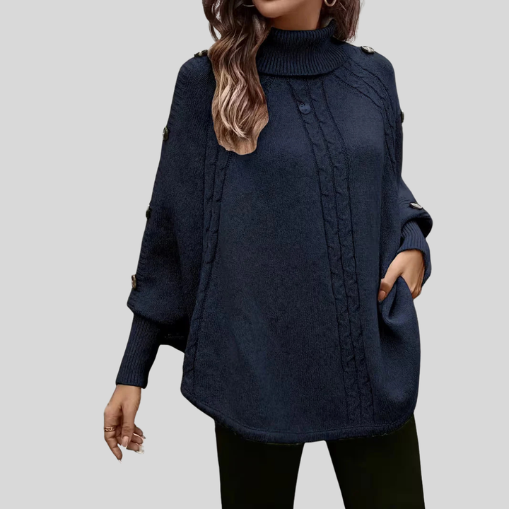 Elinora | High-neck Twisted Sweater
