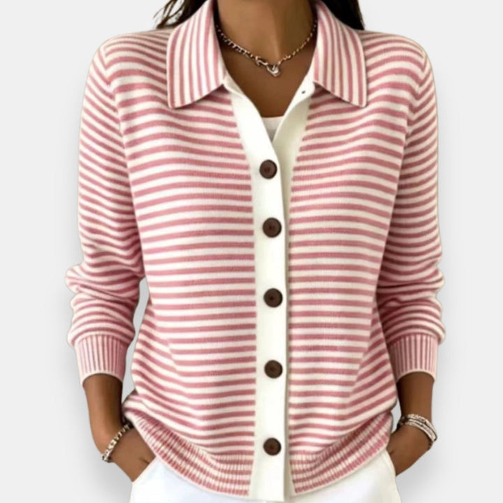 Nola™ | Striped Button Cardigan