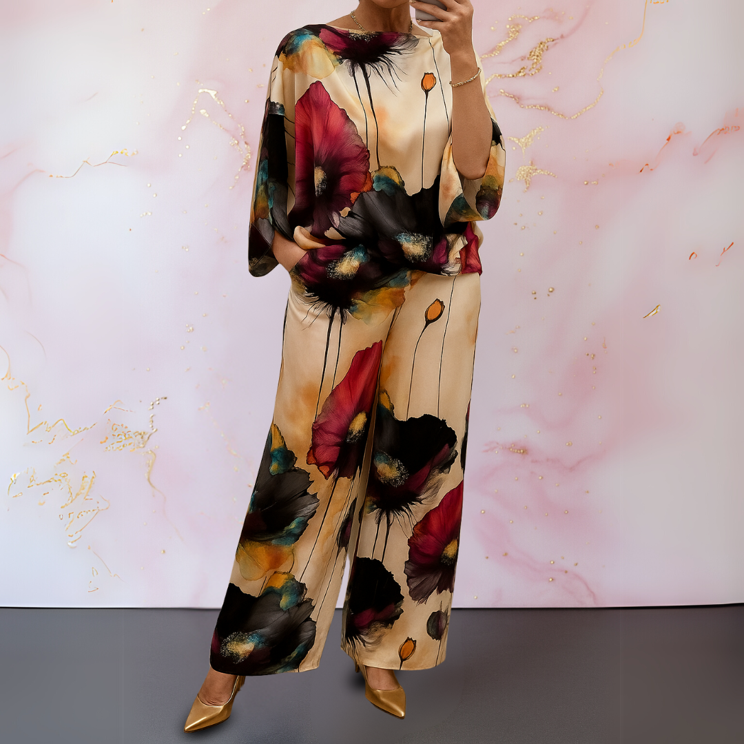 Maelora | Satin Two-Piece Women's Set