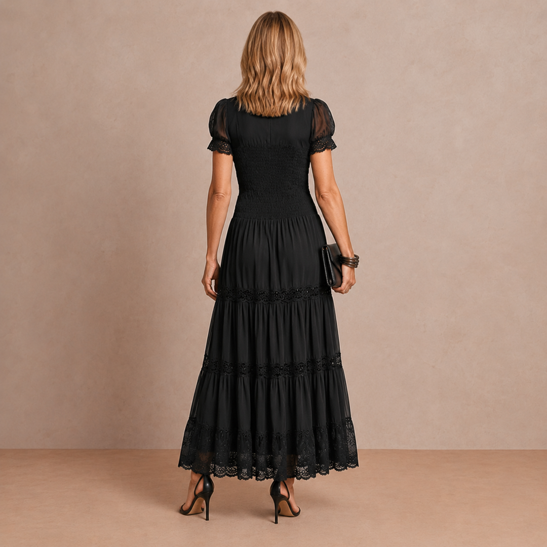 Sophia | Sheer Openwork Maxi