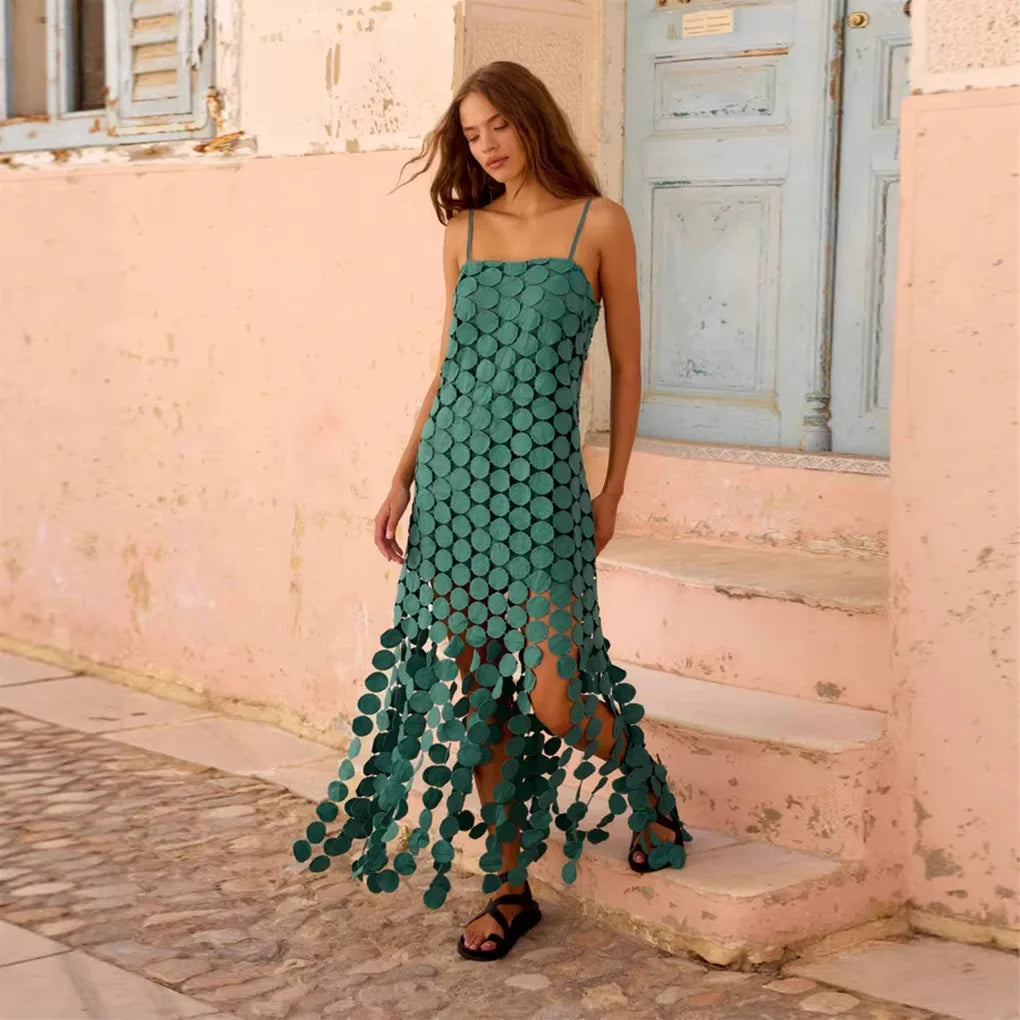 Coralie | The Statement Circle Maxi Dress - Emerald Green