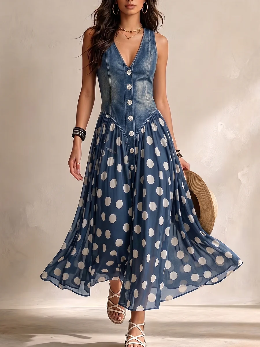 Bianca | Midi Polka Dot Dress