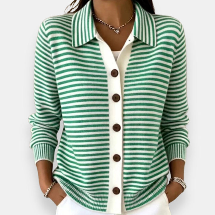 Nola™ | Striped Button Cardigan