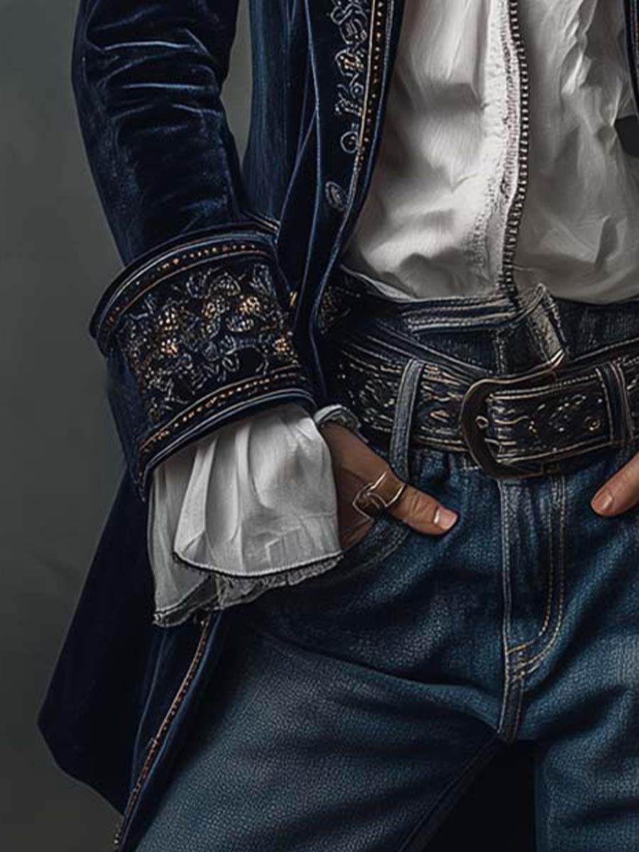 Vintage Embroidered Longline Jacket