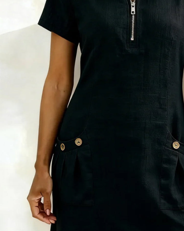 Margaret & Maeve™ | Zip-Pocket A-Line Dress
