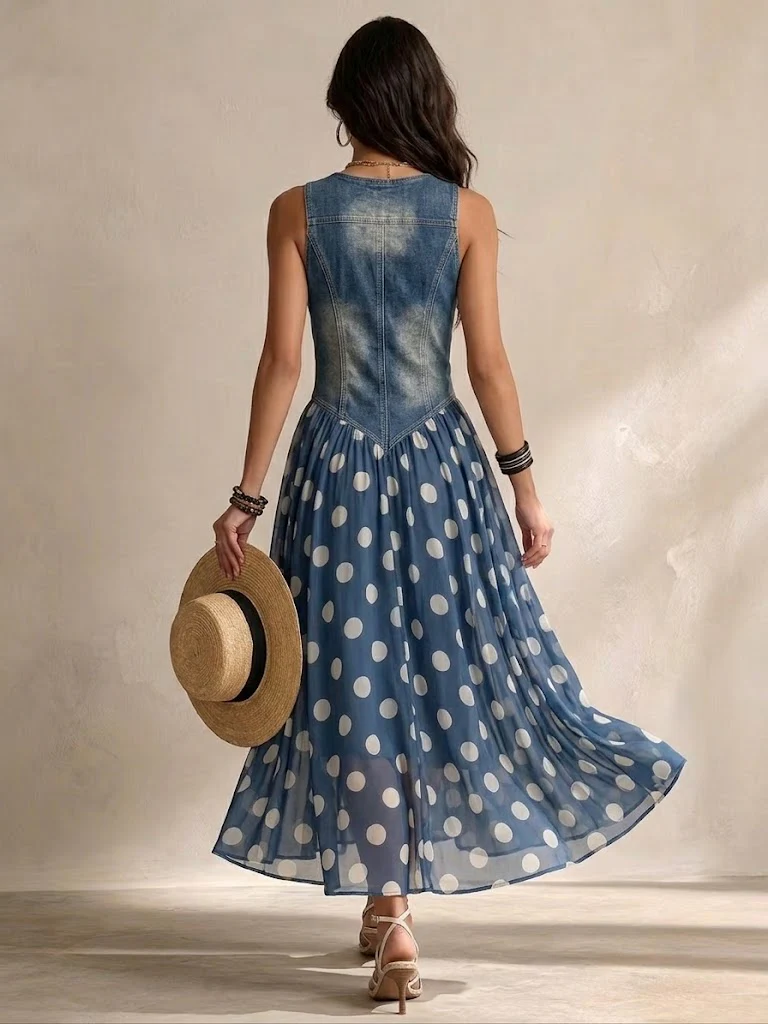 Bianca | Midi Polka Dot Dress