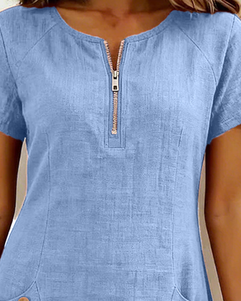 Margaret & Maeve™ | Zip-Pocket A-Line Dress