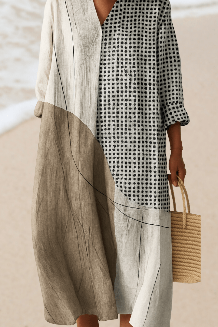 Ruby | Stripe Print Midi Dress