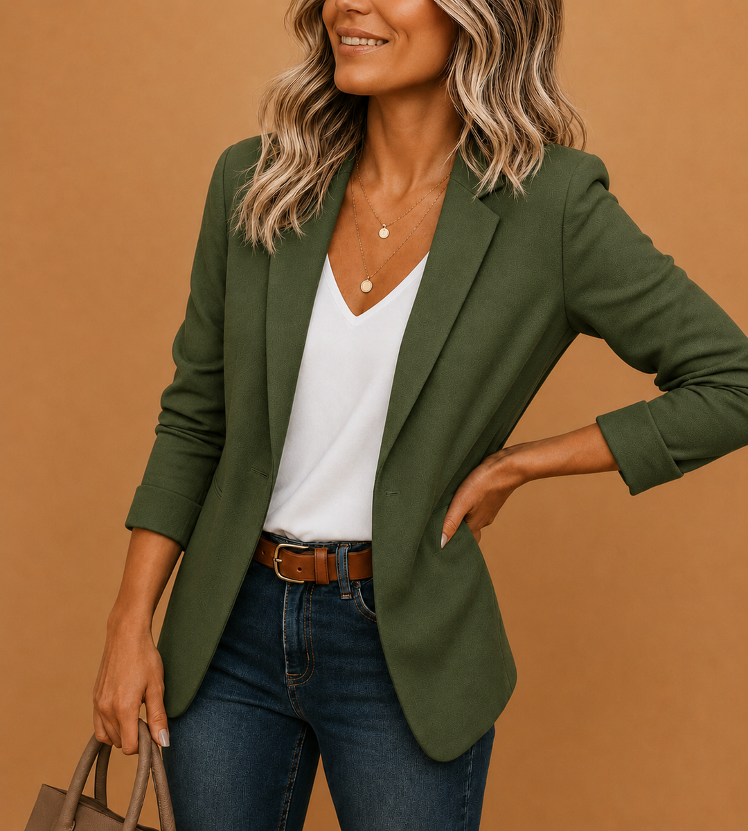 Scarlett | Women's Fitted Blazer One Button Slim Fit Jacket