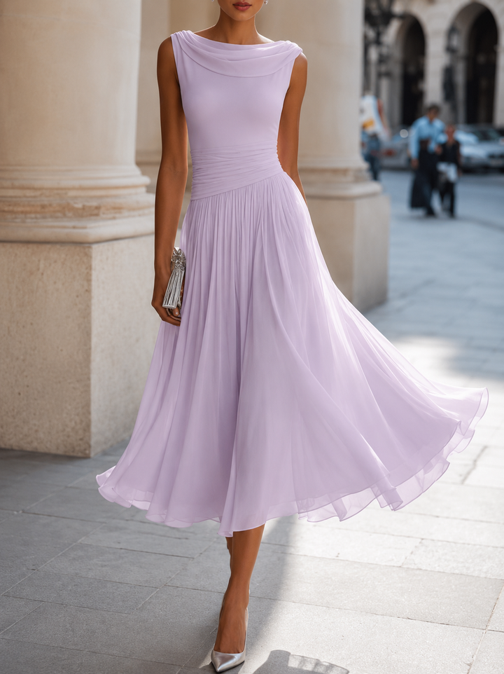ELVENA™ | Pleated Midi Dress