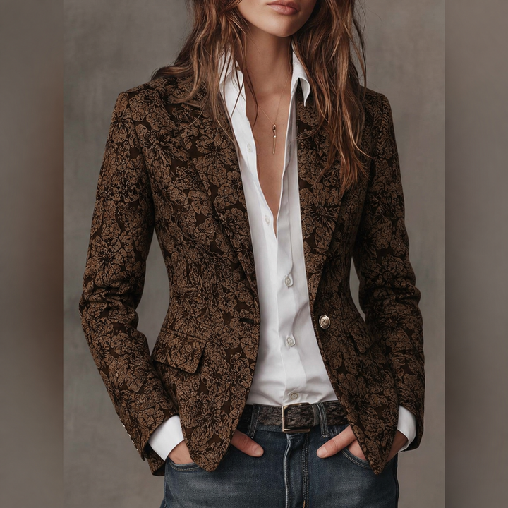 Paisley Print Fitted Blazer