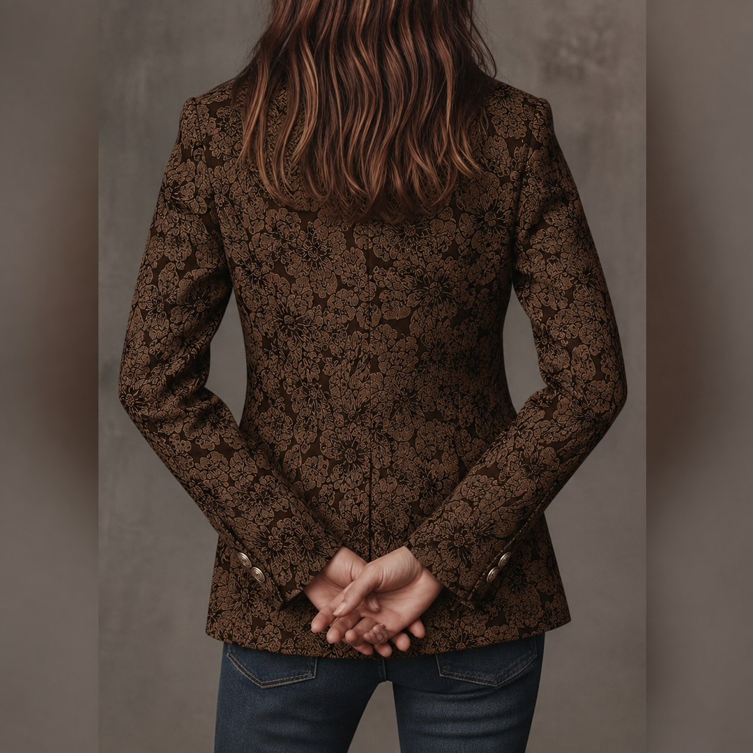 Paisley Print Fitted Blazer