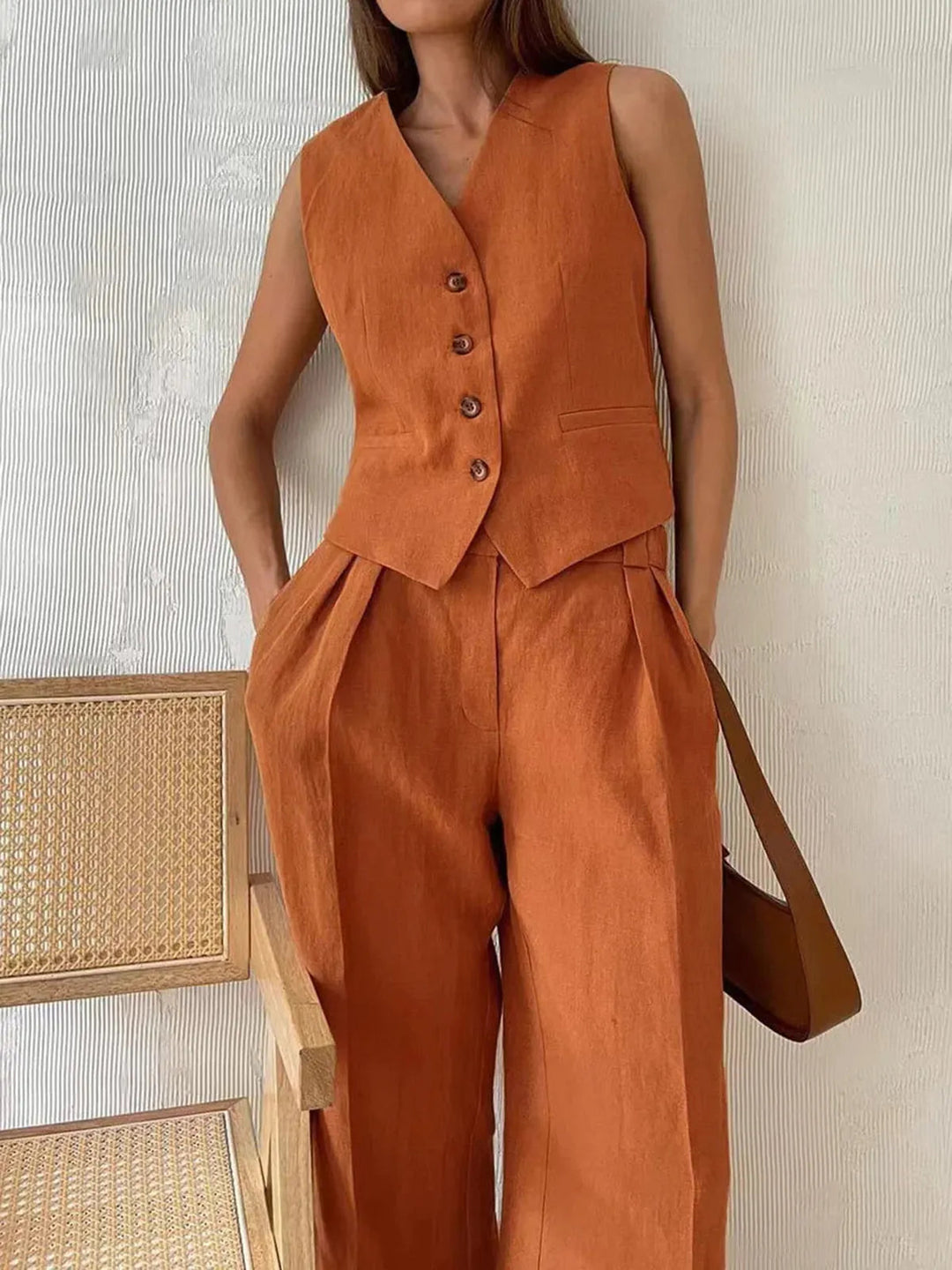 Cotton Linen Two-Piece Set
