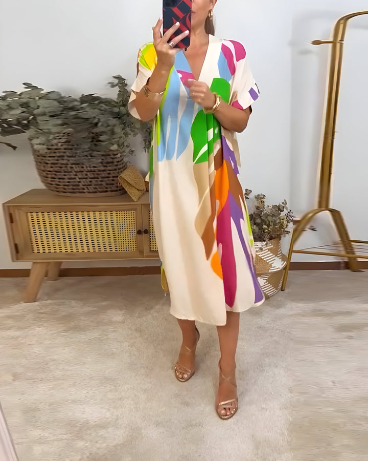 Arianna | Abstract Print Dress