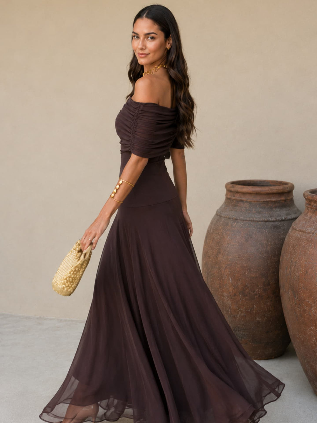 Toledo | Warm Brown Everyday Dress