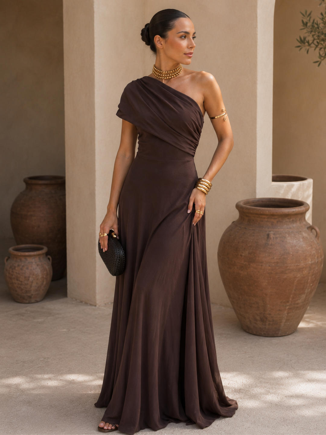 Toledo | Warm Brown Everyday Dress