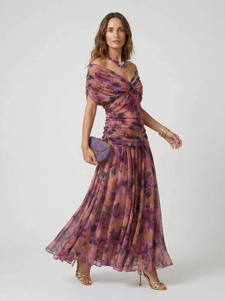 Nora | Flowing V-Neck Maxi Dress