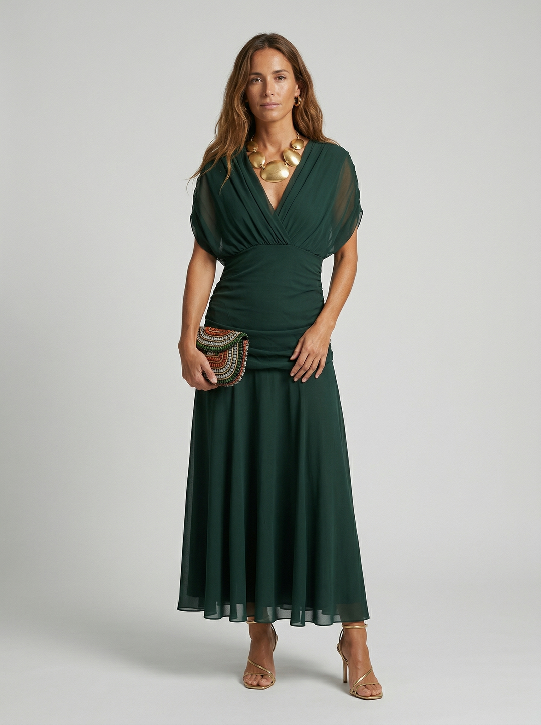 Nora | Flowing V-Neck Maxi Dress