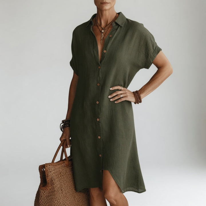 Evangeline | Midi Shirt Dress