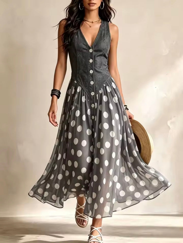 Bianca | Midi Polka Dot Dress