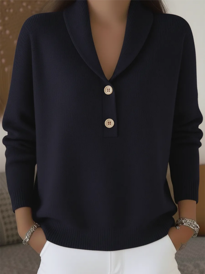 Kendall | V-Neck Polo Sweater