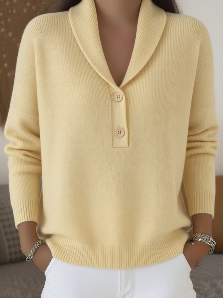 Kendall | V-Neck Polo Sweater