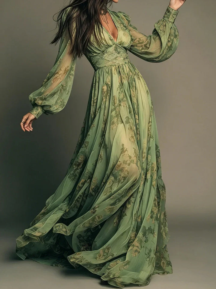 Kelsa™ | Bohemian Floral Maxi Dress