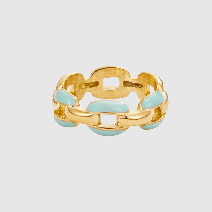 Reya | Blue Cog Ring