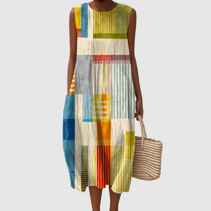 Eve | Geometric Midi Dress
