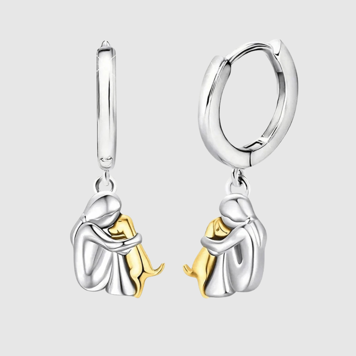 Poppy | Earrings with Dog Icon (Round Closure)