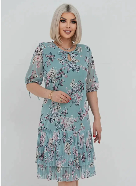 Antoinette | Floral Puff-Sleeve Tiered Midi Dress