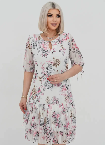 Antoinette | Floral Puff-Sleeve Tiered Midi Dress