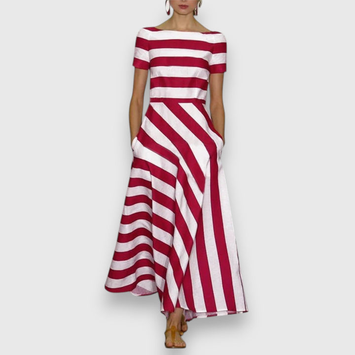 Rebecca | Sophisticated Stripe  Dress