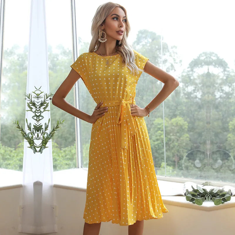 Bethany | Polka Midi Summer Dress
