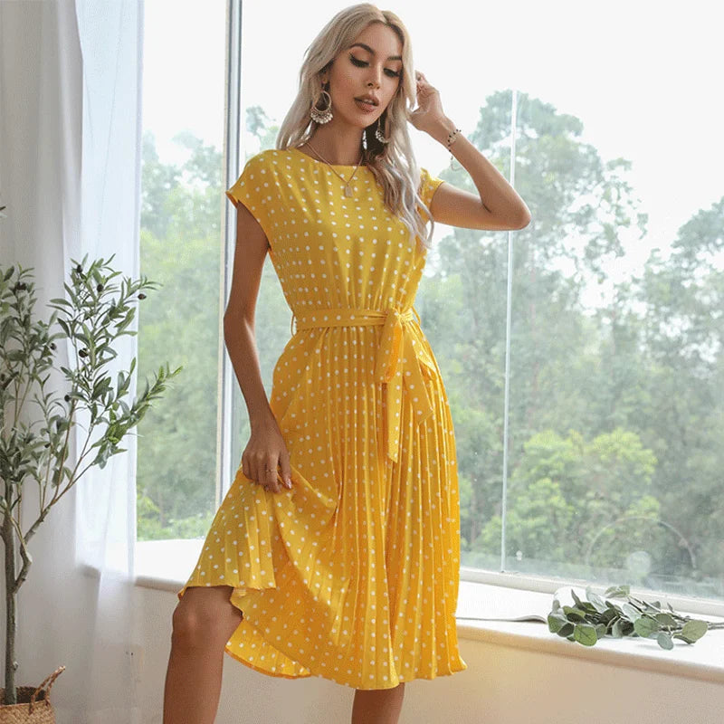 Bethany | Polka Midi Summer Dress