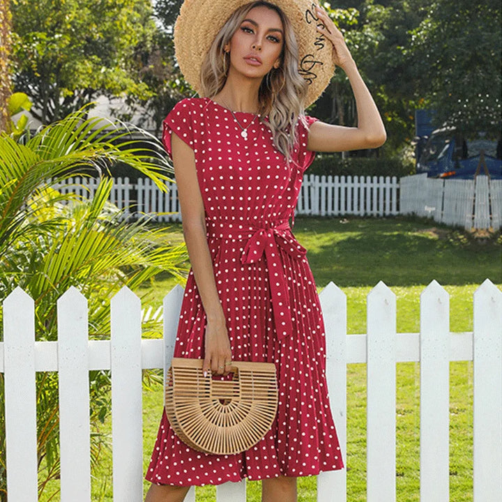 Bethany | Polka Midi Summer Dress