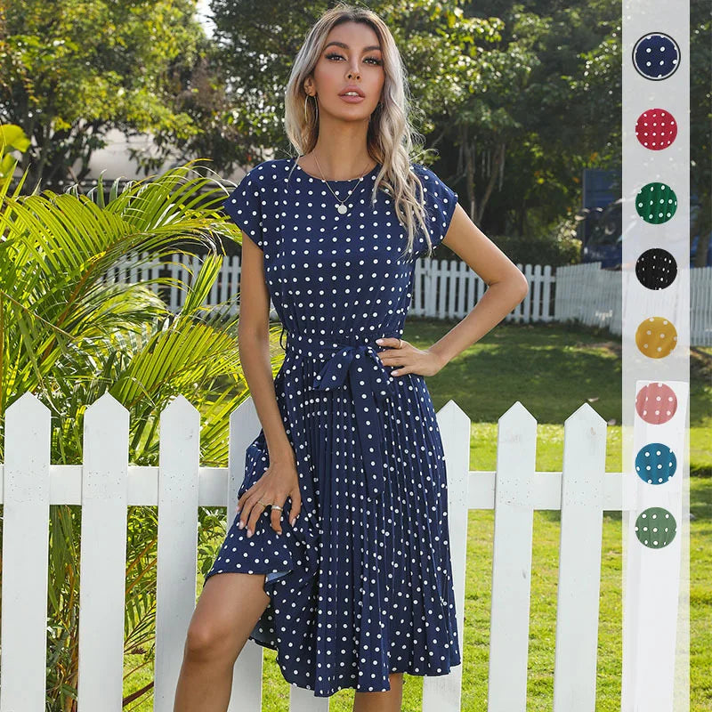Bethany | Polka Midi Summer Dress