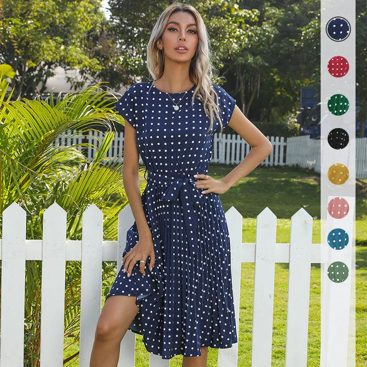 Bethany | Polka Midi Summer Dress