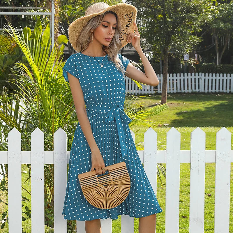 Bethany | Polka Midi Summer Dress