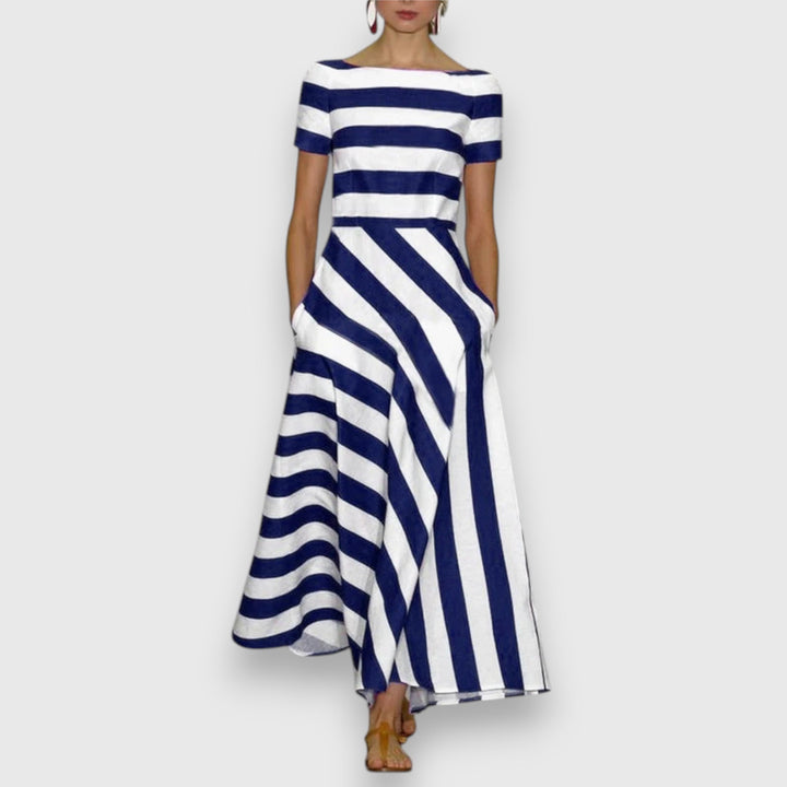 Rebecca | Sophisticated Stripe  Dress