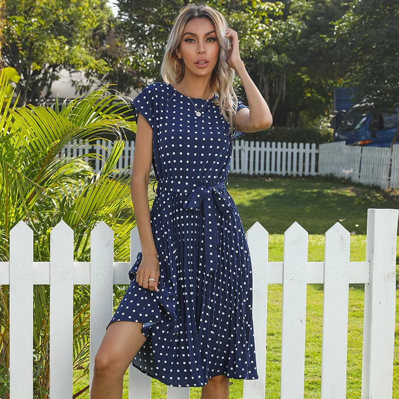Bethany | Polka Midi Summer Dress